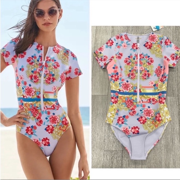 Johnny Was Japer Neoprene One Piece Swimsuit - Picture 4 of 6